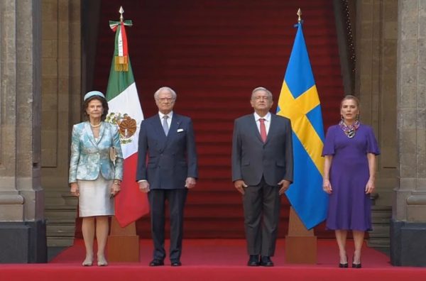 AMLO recibe a los reyes de Suecia, Carlos XVI Gustavo y Silvia