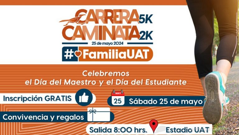 Invita la UAT a la carrera 5K y caminata 2K en Cd Victoria