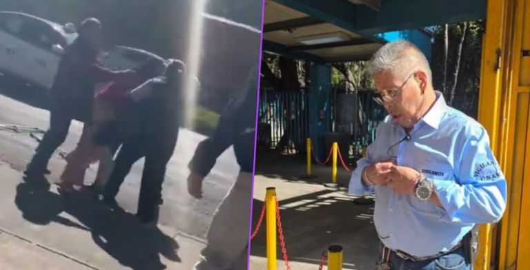 Video: Vigilante del CCH Vallejo agrede a alumna en muletas y a su mamá