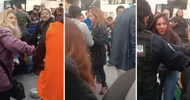 Mujer es bautizada como ‘Lady Pavo’ tras armar pelea por saltarse la fila en centro comercial de CDMX