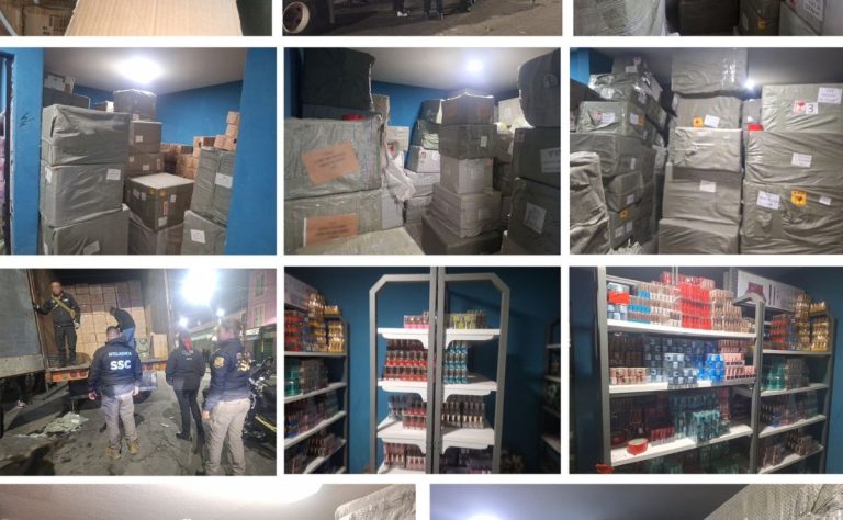 Aseguran cargamento masivo de cosméticos ilegales en el Centro Histórico de CDMX
