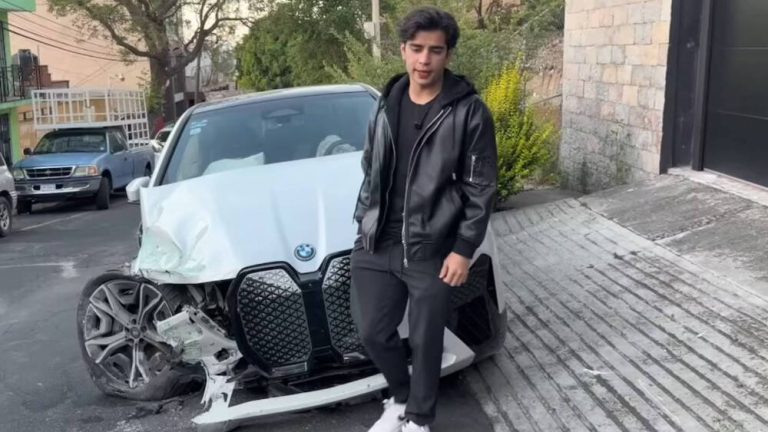 Aarón Mercury choca su camioneta de lujo; así ocurrió el accidente
