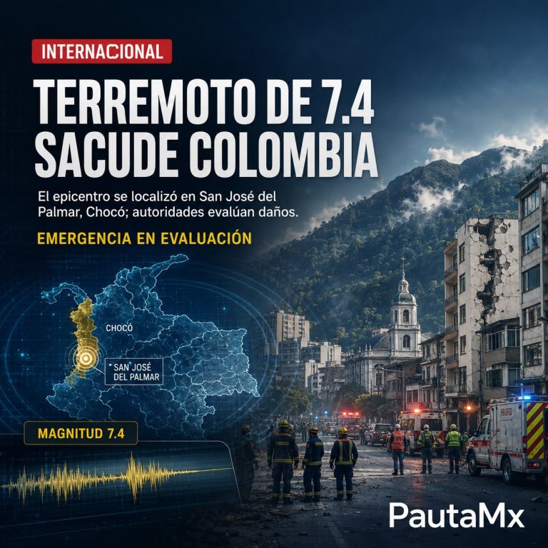 Terremoto de magnitud 7.4 sacude Colombia; reportan heridos y daños estructurales