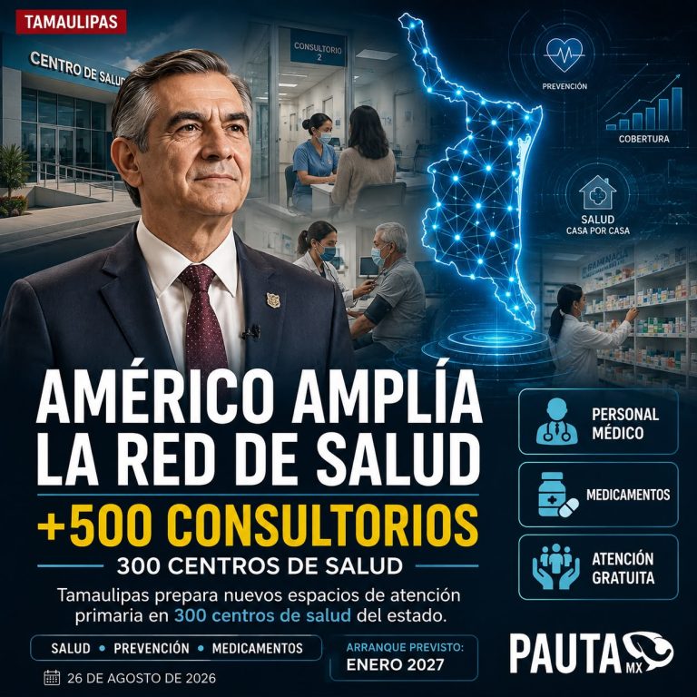 Tamaulipas tendrá más de 500 consultorios médicos: así funcionará la nueva red de salud