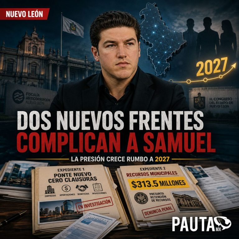DOS NUEVOS FRENTES COMPLICAN A SAMUEL GARCÍA RUMBO A 2027